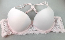 No Boundaries Style 47230L Pink Nylon Underwire Bra Size 32 B                (2)