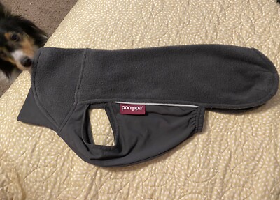 Jumppa Pomppa 34 Graphite Grey Small Fleece Dog Coat Jacket similar to Hurtta