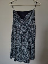GAP Blue Floral Strapless Dress Size M