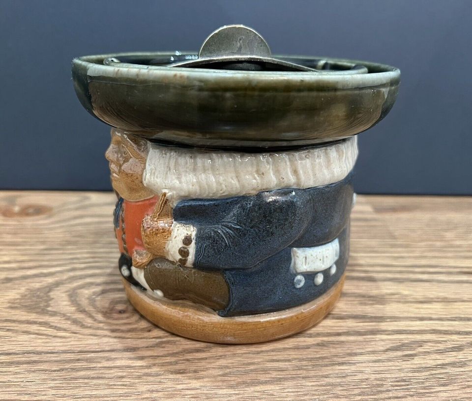 DOULTON LAMBETH 'THE BEST IS NOT TOO GOOD' SIMEON TOBACCO JAR W/LID