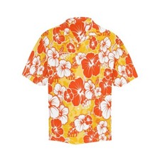 Hawaiian Button Shirt. Tropical Floral pattern hibiscus