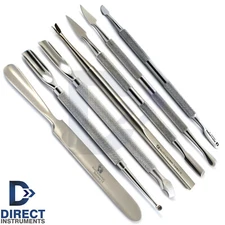 7Pcs Set Manicure Cuticle Pusher Tools Cleaner Nail Gouge Chisel Knife Pedicure