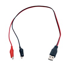 10x Alligator Clip to USB Male Test Wire Adapter Wire Alligator Clip Test Cable