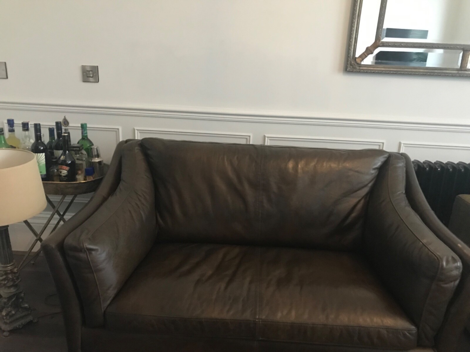BEAUTIFUL ICONIC HALO LEATHER TWO SEATER SOFA eBay