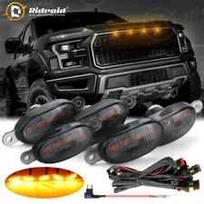 5X Universal For Ford Truck Raptor Style LED Amber Front Grille Lighting Lights