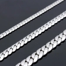 Silver Miami Cuban Curb Chain Necklace 18-24" MEN WOMEN Stainless Steel 4/5/6mm