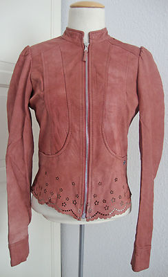 MISS SIXTY KICKY Leather Jacket Damen Lederjacke Jacke Gr.XS NEU mit ETIKETT