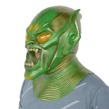 Maschera in lattice Spiderman Goblin verde Norman Osborn per costume cosplay Halloween UK