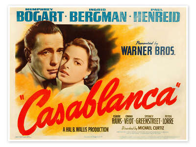 Poster Casablanca (Englisch) - Vintage Entertainment Collection