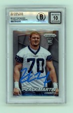 Zack Martin 2014 Panini Prizm #297 Signed Rookie RC Beckett BGS 10 Auto Cowboys