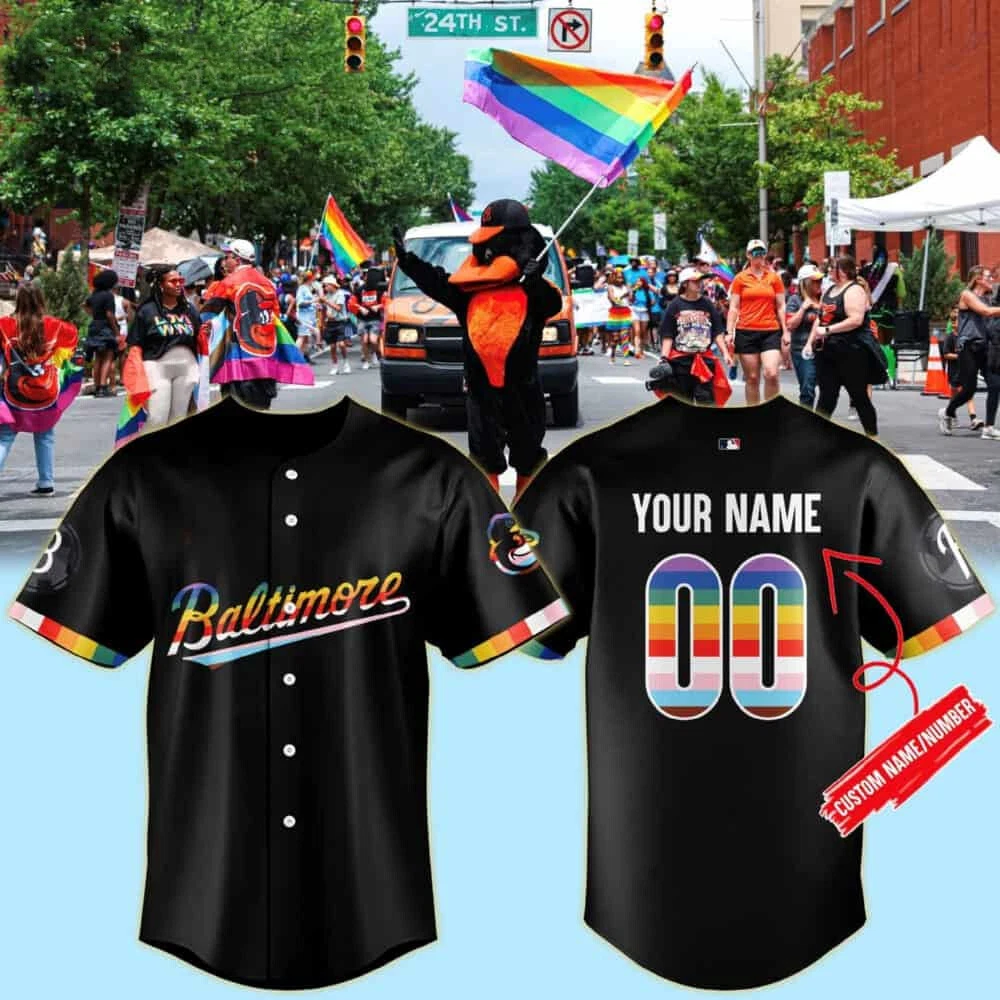 Orioles Pride Baseball Jersey 2024 Pride Night Jersey