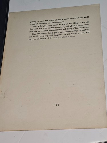 Edward the Eighth our king hardback book with first broadcast sheet from 1936 - Picture 4 of 24