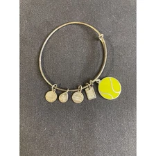 2016 ALEX AND ANI "Tennis" - Silver Tone Charm Bangle/Bracelet - Last Production