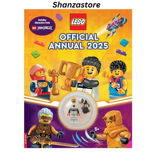 LEGO® Books:Official Annual 2025 (with racing driver minifigure and trophy)