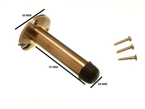 TüRstopper SäUlentyp 75MM 3 Zoll Poliertes Messing Mit Schrauben Packung Mit 20-image