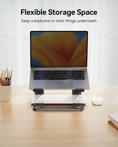 Innovative Ergonomic Laptop Mount for Desk with Heat Dissipation - Fits 10-15.6” - Picture 8 of 9