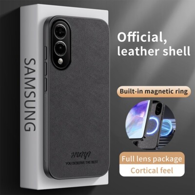 For Samsung Galaxy S25 S24 S23 Shockproof PU Leather Case Screen Protector