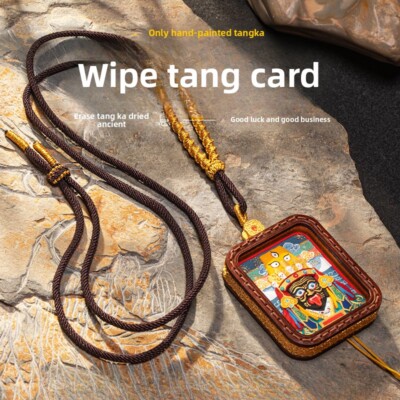 Wipe Thangka hand-painted Manjushri pharmacist pendant pendant necklace