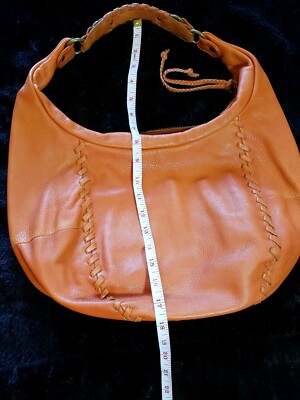 Sac à Main Hobo Banana Republic En Cuir Orange - Occasion, Style Fourre-tout, Parfait Pour Un Look Décontracté