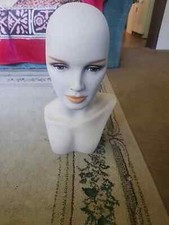 Vintage Fiberglass Mannequin Painted Eyes And Lips With Eyelashes