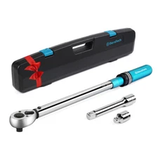 1/2" Drive Click Torque Wrench 30-160 Ft-lb Socket Adapter Extensions Bar w/Case