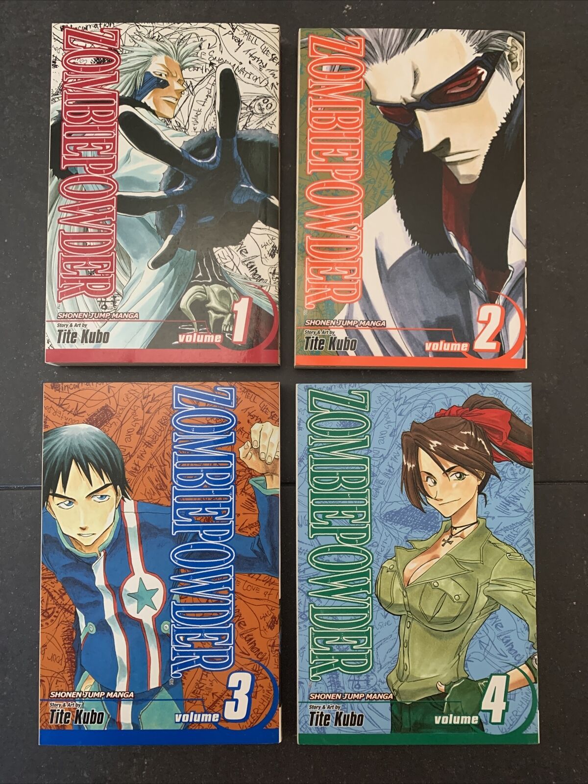 ZOMBIE POWDER Manga Complete Set Vol. 1-4 English 1st Printing OOP Exc  Cond.