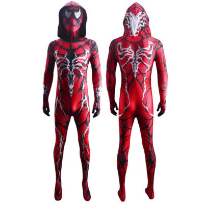 Déguisement Spider Enfant - Combinaison 3D Avec Capuche, Taille S/110, Polyester - Pour Halloween, Cosplay, Fêtes Déguisées - 2