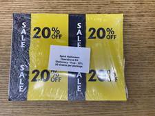 Spirit Halloween ISE 20% off Display Card Standee stationary 50 sheets 4 up