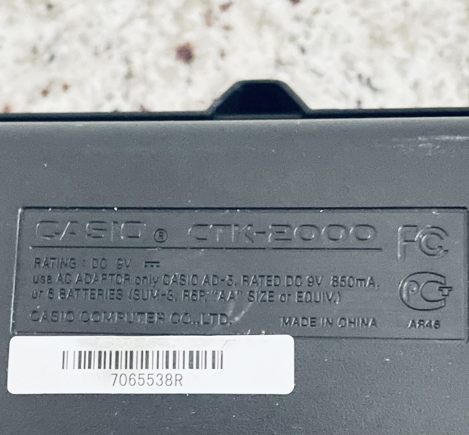 Casio CTK-2000 61-Key Portable Keyboard  With AC Adapter & Sheet Music Stand