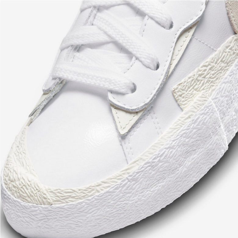 Nike Blazer X Sacai Low White Patent Leather | eBay
