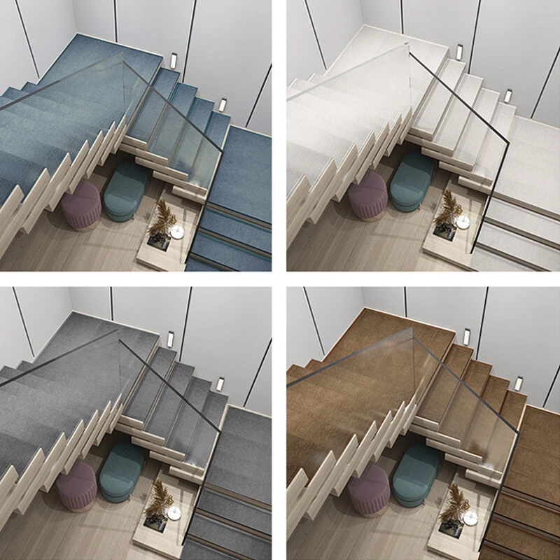 1PC Selbstklebend Teppich Treppe Stufen Rutschfest L-FORM Silence Schritte Matte - Bild 2 von 4