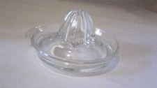 Vintage Clear Glass Hand Orange Juicer Reamer Handle Spout EUC  Small