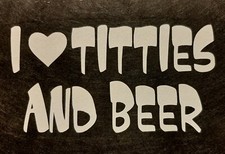 I TITTIES AND BEER MESH TRUCKER CAP SNAP BACK PICK COLOR SAYING