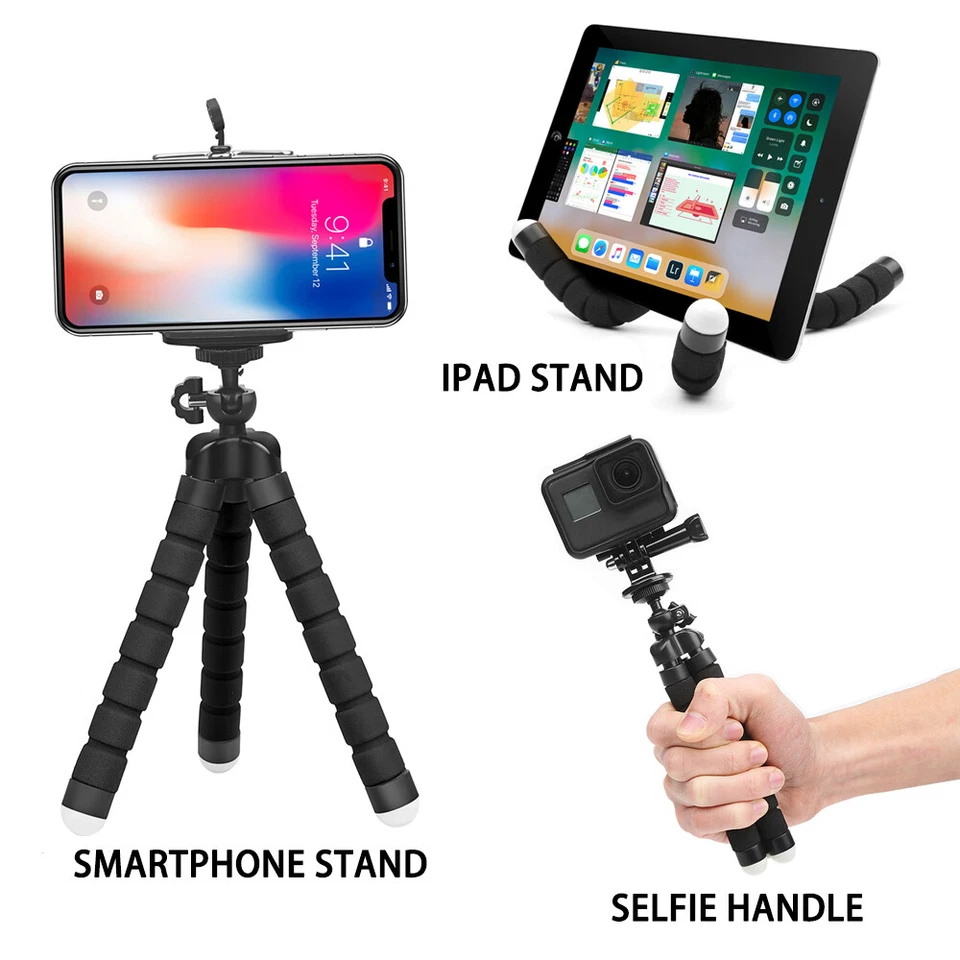 Mobile Phone Octopus Tripod Flexible Selfie Stand Portable Desktop Holder - Image 2 of 4