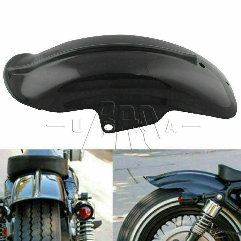 For Harley Sportster Solo Bobber Chopper Cafe Racer Black Rear Mudguard Fender — 第 2/4 张图片