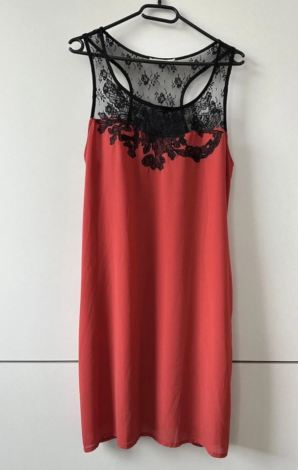 Damen Kleid Schwarz Rot mit Spitze See U Soon Gr.XL, ungetragen Abendkleid - Bild 3 von 4