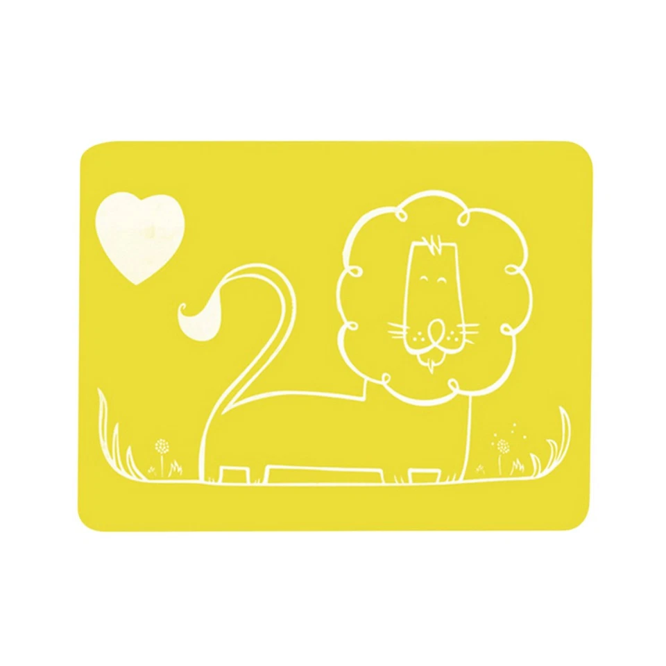  Children Silicone Placemats Flexible Non-slip Dinnerware Table Mats With Lion