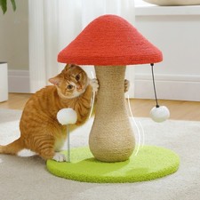 Mushroom Cat Scratching Post, Cat Scratcher with Sisal Covered Scratching Post