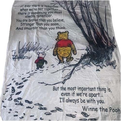 Disney Winnie the Pooh 40x50" Soft Throw Fleece NEW If Ever There Is Tomorrow..