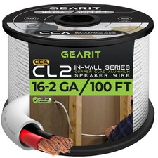 16/2 Speaker Wire 100 Feet 16 Gauge Copper Clad Aluminum - Fire Safety in...