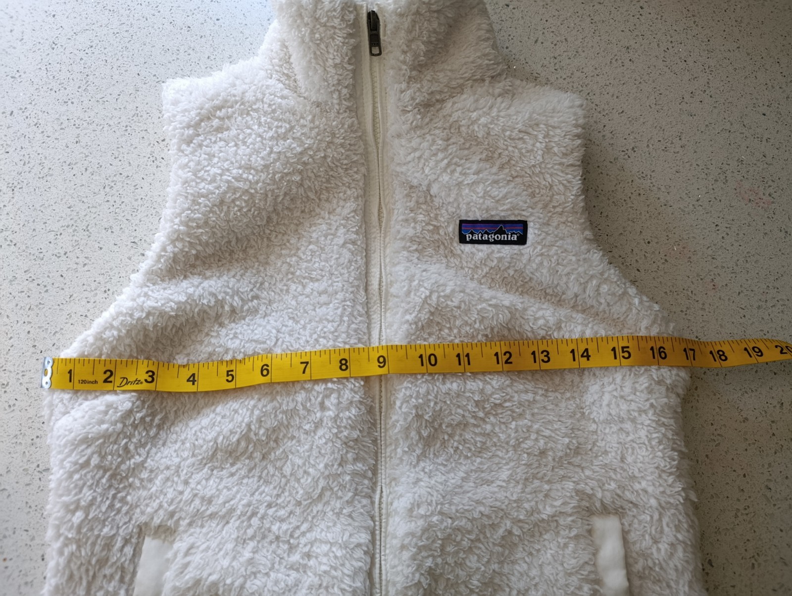 Women's Patagonia Vest Los Gatos size S white Furry Full Zip Fleece pile cozy thumbnail 6