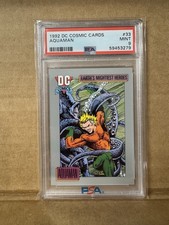 1992 DC COSMIC CARDS 33 AQUAMAN PSA 9