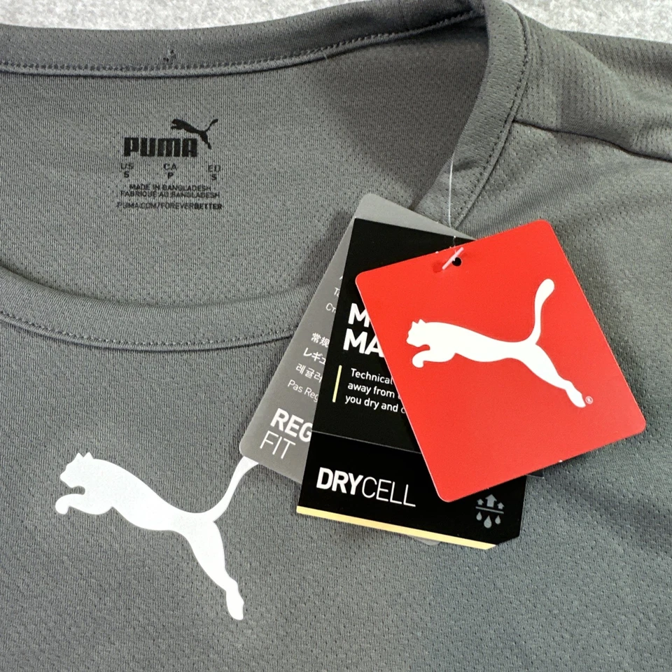 Puma teamRISE Джерси мужской размер S серый черный белый цвет блок рукав новый с Ярлыками - Изображение 4 из 4