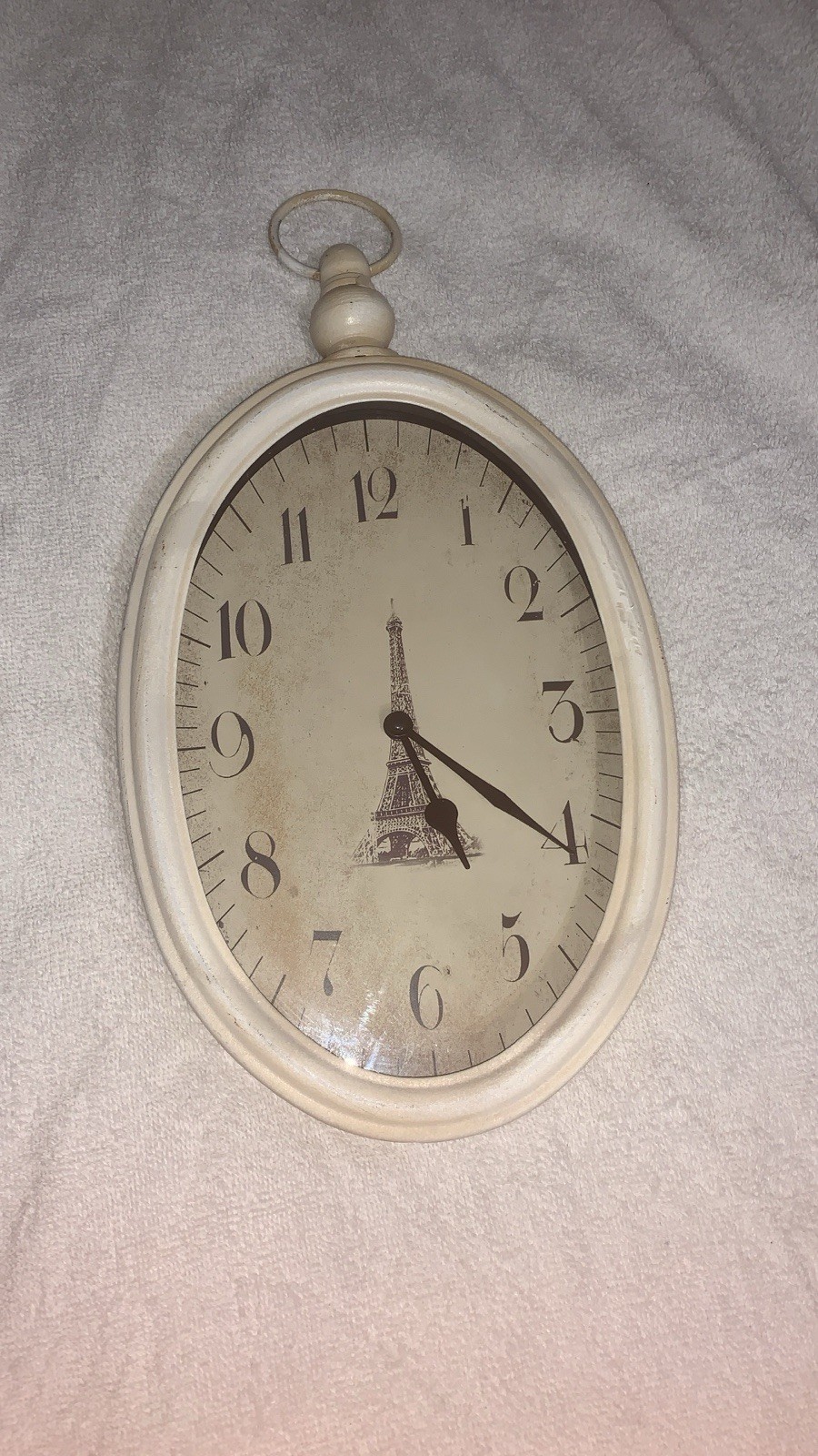 Vintage Paris Eiffel Tower Pocket Watch Style Wall Clock Decor