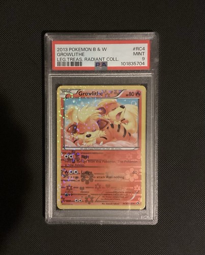 PSA 9 Growlithe #RC4 - Pokemon 2013 B&W Legendary Treasures Radiant Collection - Picture 6 of 10