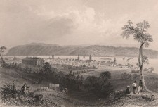 CANADA. Fredericton, New Brunswick. BARTLETT 1842 old antique print picture