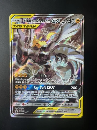 Pokémon TCG Pikachu & Zekrom GX Black Star Promo Card SM168 MINT