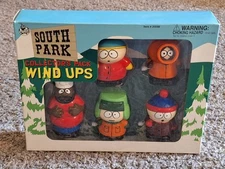 1998 Comedy Central South Park Wind Up Toys NIB Stan Kyle Kenny Cartman Chef