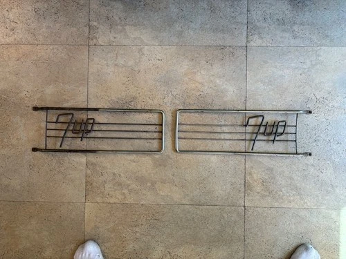 Vintage 7 Up Door Push Mounting Brackets