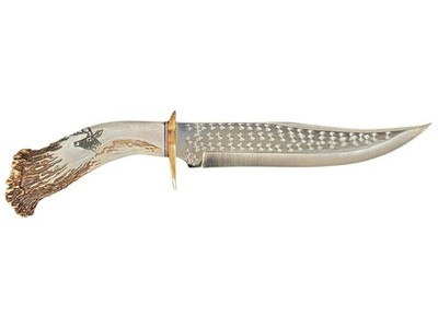 Ken Richardson Crown Stag Bowie Knife w/ Sheath